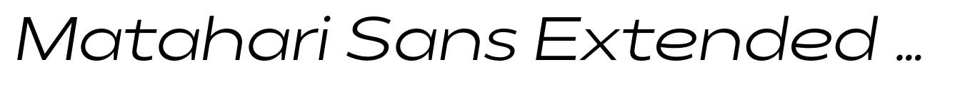 Matahari Sans Extended Regular Oblique image